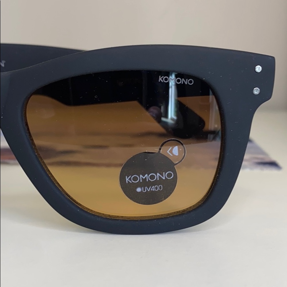 Komono New Allen Black Rubber Sunglasses NEW - Picture 5 of 14